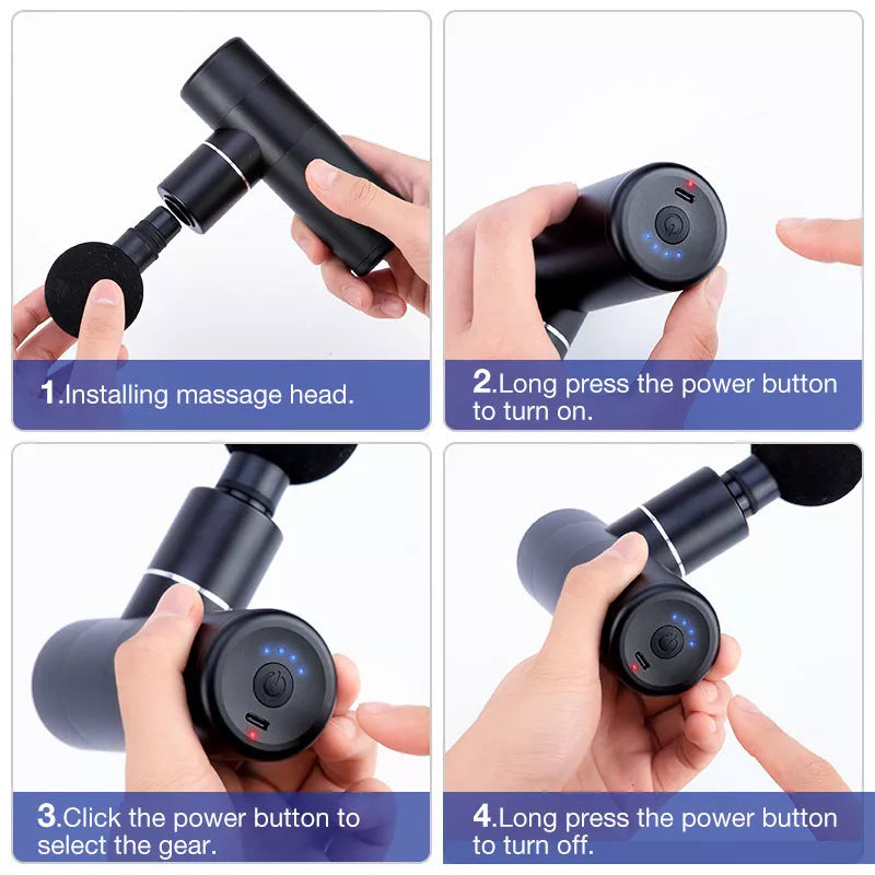 Sonae™ Aluminum Alloy Massage Gun | Deep Tissue Muscle Massager | Pain Relief & Recovery