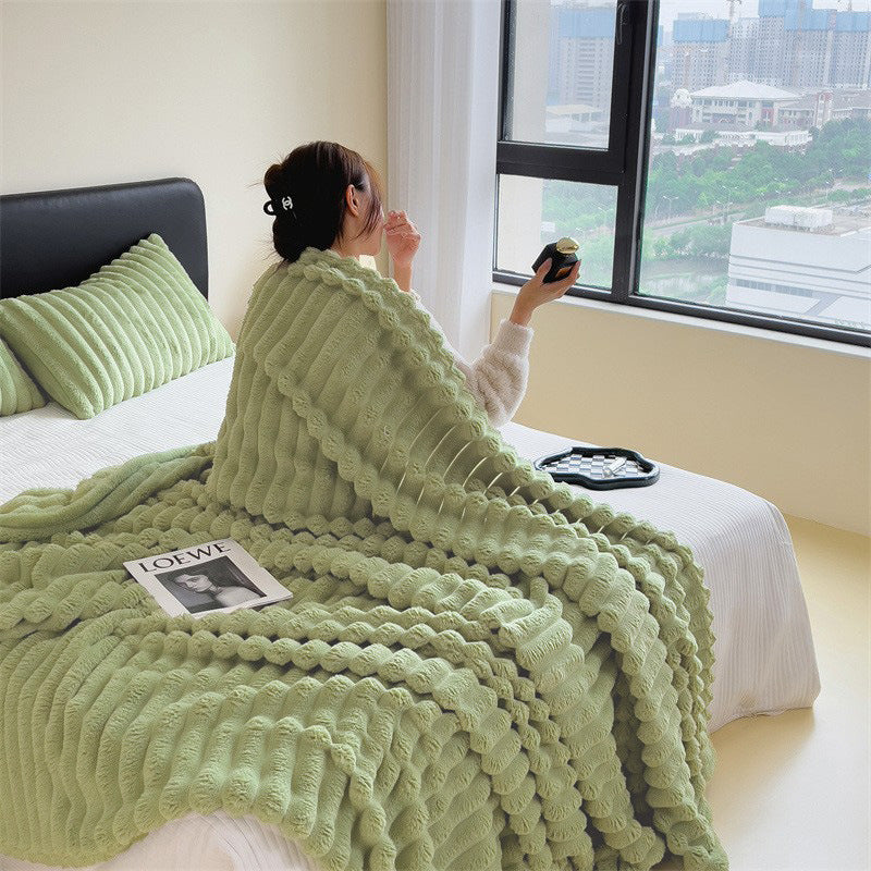 Cozy Flannel Sofa Blanket - Ultra Soft Throw for Couch or Bed