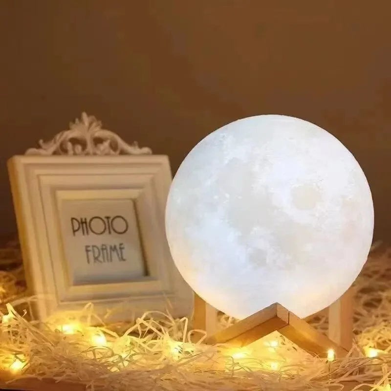 Galaxy Moon LED Night Light β Warm Glow Decorative Lamp