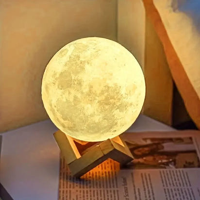 Galaxy Moon LED Night Light β Warm Glow Decorative Lamp