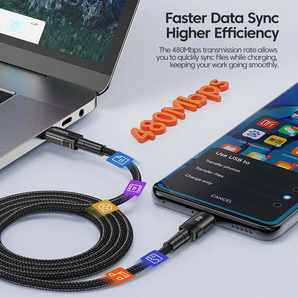 ⚡ Sonae™ 100W USB-C Fast Charging Cable | PD 3.0 + QC 4.0