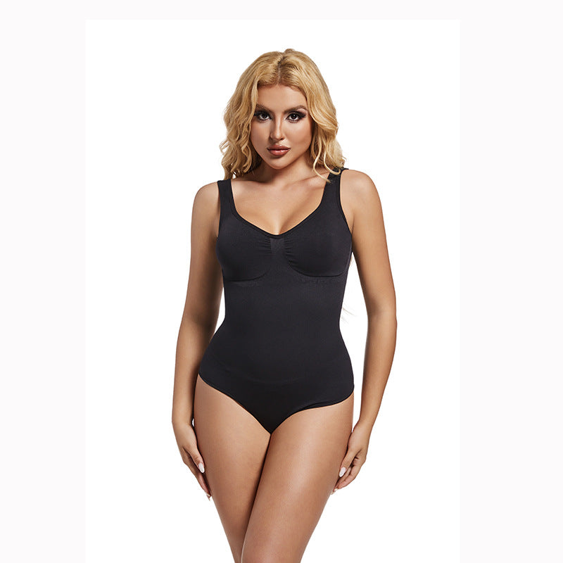 Body-Shaping V-Neck Bodysuit | Slimming & Stylish Fitness Wear