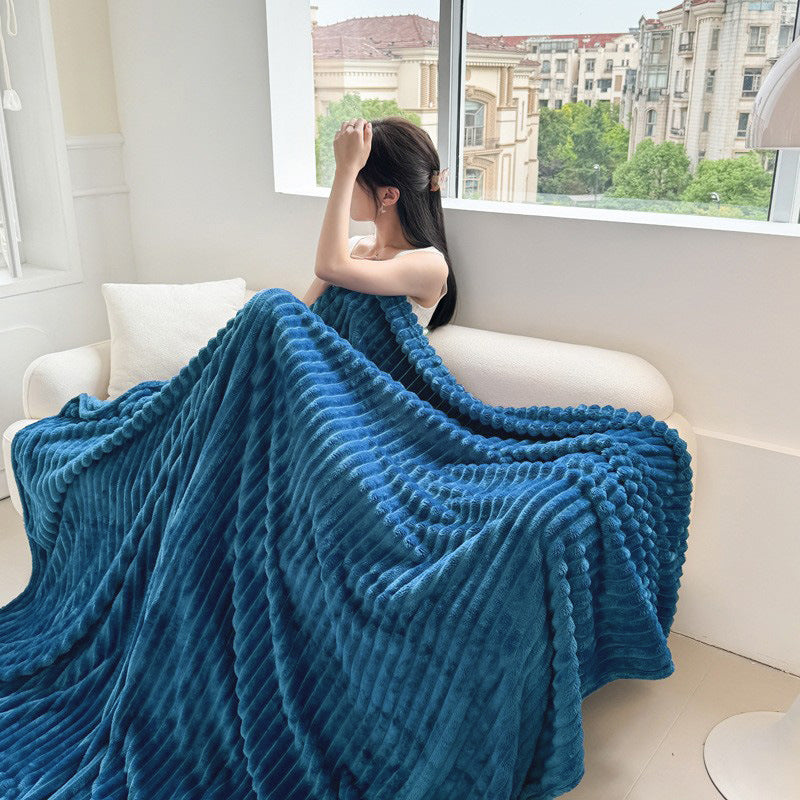 Cozy Flannel Sofa Blanket - Ultra Soft Throw for Couch or Bed