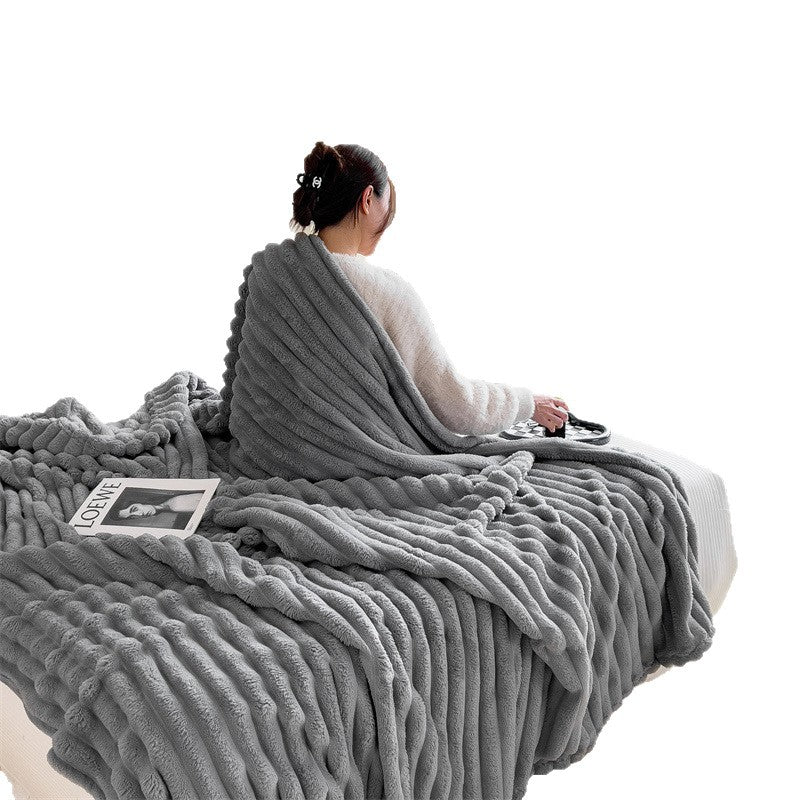 Cozy Flannel Sofa Blanket - Ultra Soft Throw for Couch or Bed