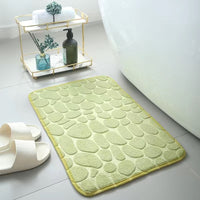 Soft Memory Foam Bath Mat - Coral Velvet Absorbent Non-Slip Floor Rug