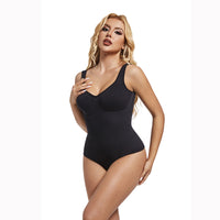 Body-Shaping V-Neck Bodysuit | Slimming & Stylish Fitness Wear