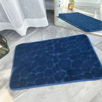 Soft Memory Foam Bath Mat - Coral Velvet Absorbent Non-Slip Floor Rug