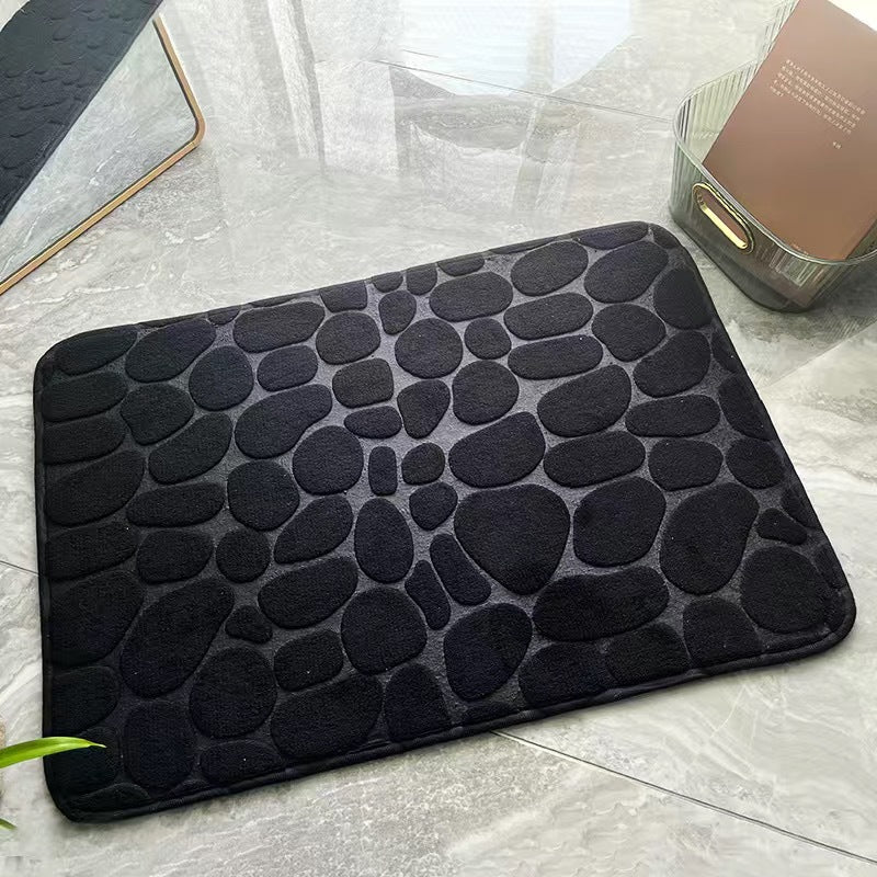 Soft Memory Foam Bath Mat - Coral Velvet Absorbent Non-Slip Floor Rug