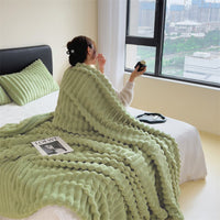 Cozy Flannel Sofa Blanket - Ultra Soft Throw for Couch or Bed
