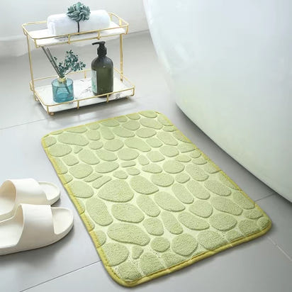 Soft Memory Foam Bath Mat - Coral Velvet Absorbent Non-Slip Floor Rug