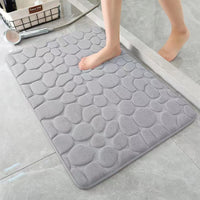 Soft Memory Foam Bath Mat - Coral Velvet Absorbent Non-Slip Floor Rug