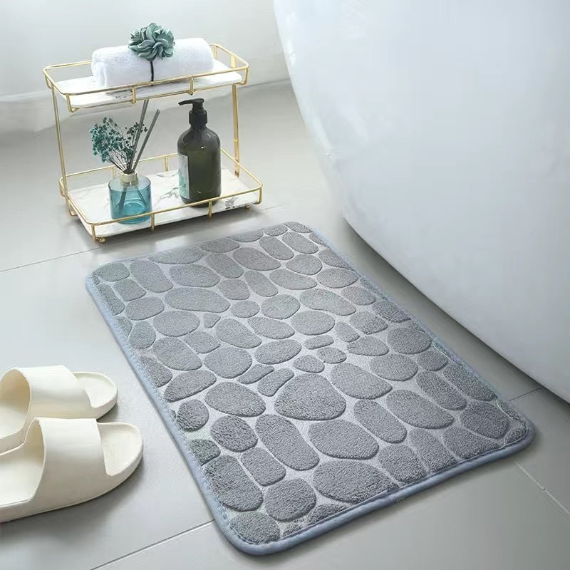 Soft Memory Foam Bath Mat - Coral Velvet Absorbent Non-Slip Floor Rug