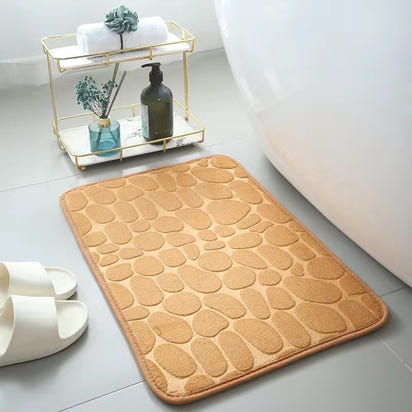 Soft Memory Foam Bath Mat - Coral Velvet Absorbent Non-Slip Floor Rug