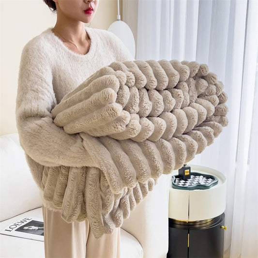Cozy Flannel Sofa Blanket - Ultra Soft Throw for Couch or Bed