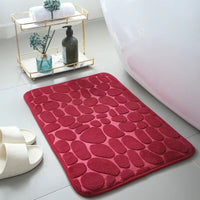 Soft Memory Foam Bath Mat - Coral Velvet Absorbent Non-Slip Floor Rug