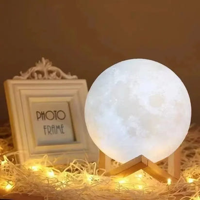 Galaxy Moon LED Night Light – Warm Glow Decorative Lamp