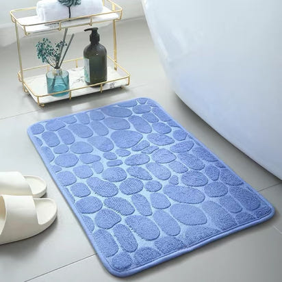 Soft Memory Foam Bath Mat - Coral Velvet Absorbent Non-Slip Floor Rug