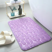 Soft Memory Foam Bath Mat - Coral Velvet Absorbent Non-Slip Floor Rug