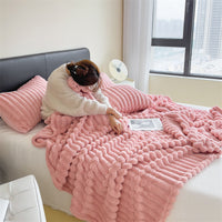 Cozy Flannel Sofa Blanket - Ultra Soft Throw for Couch or Bed