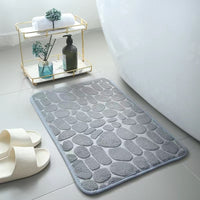 Soft Memory Foam Bath Mat - Coral Velvet Absorbent Non-Slip Floor Rug